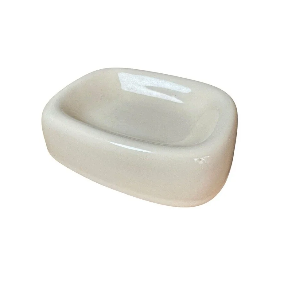 Vintage Soap Dish Ceramic Mid Century Vohann of California Vintage Rare Beige